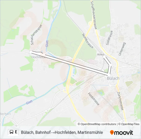 E Bus Line Map