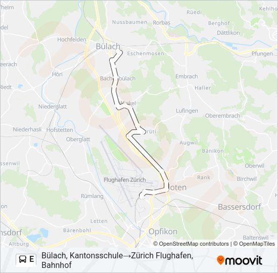 E Bus Line Map