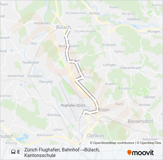 E Bus Line Map