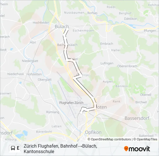 E Bus Line Map
