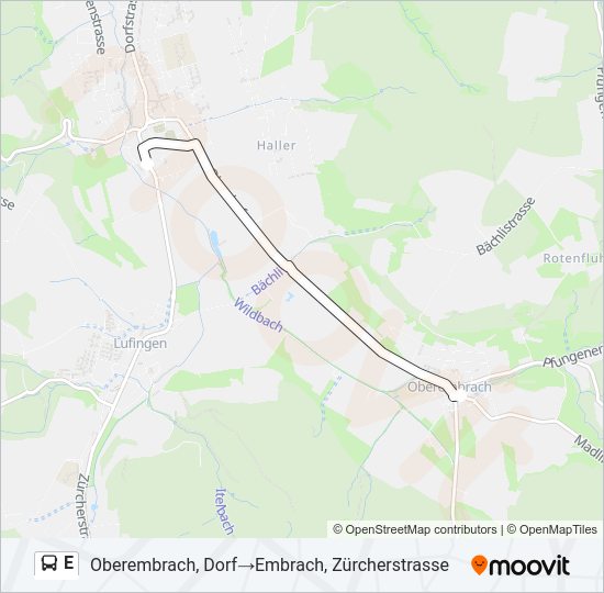 E Bus Line Map