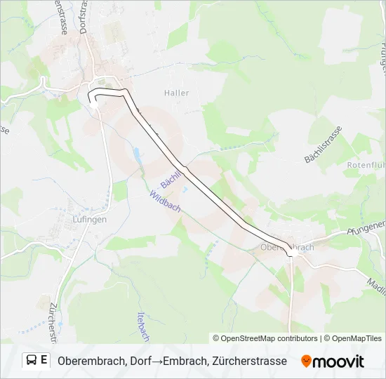 E Bus Line Map