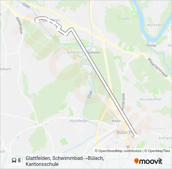 E Bus Line Map