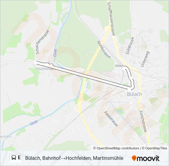 E Bus Line Map