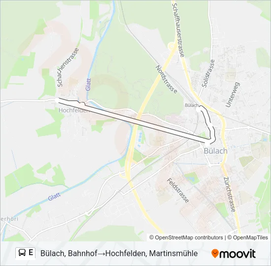 E Bus Line Map