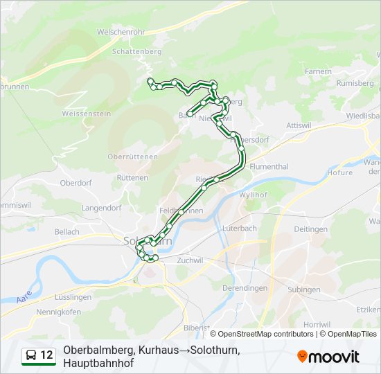 12 Bus Line Map