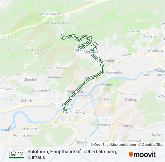 12 Bus Line Map