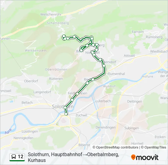 12 Bus Line Map