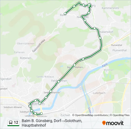 12 Bus Line Map