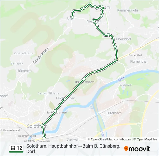 12 Bus Line Map
