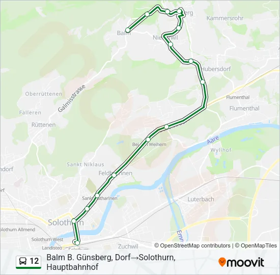 12 Bus Line Map