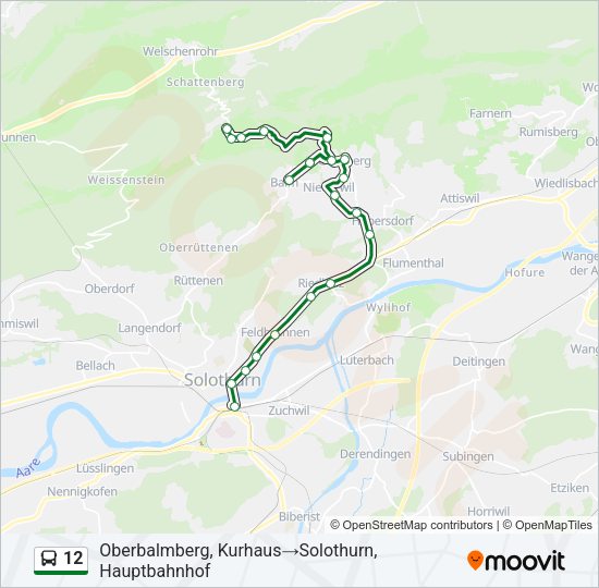 12 Bus Line Map