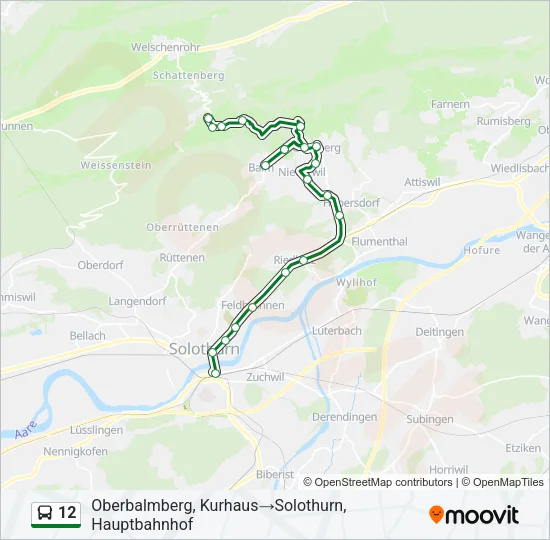 12 Bus Line Map