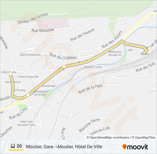 20 Bus Line Map