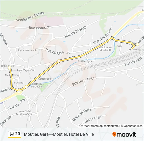 20 Bus Line Map