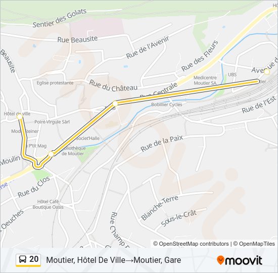 20 Bus Line Map