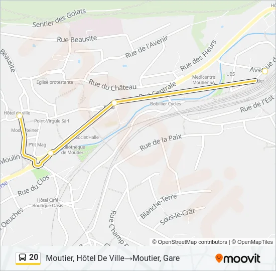 20 Bus Line Map