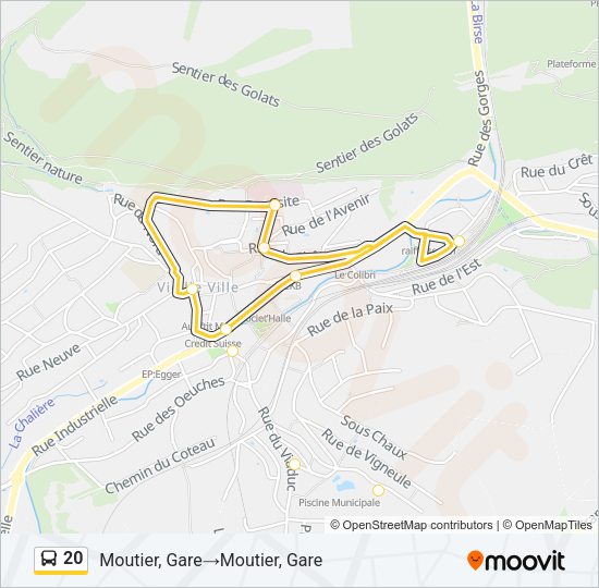 20 Bus Line Map