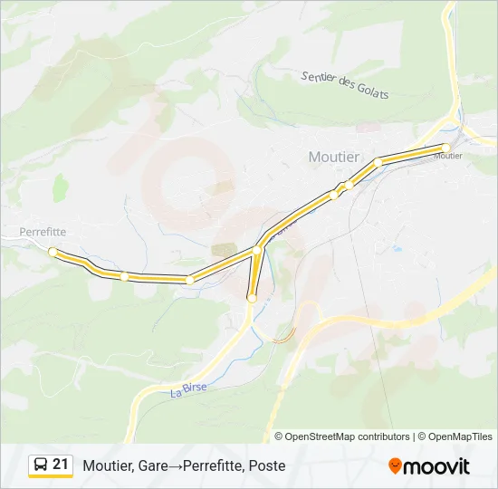 21 Bus Line Map