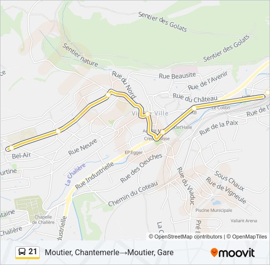 21 Bus Line Map