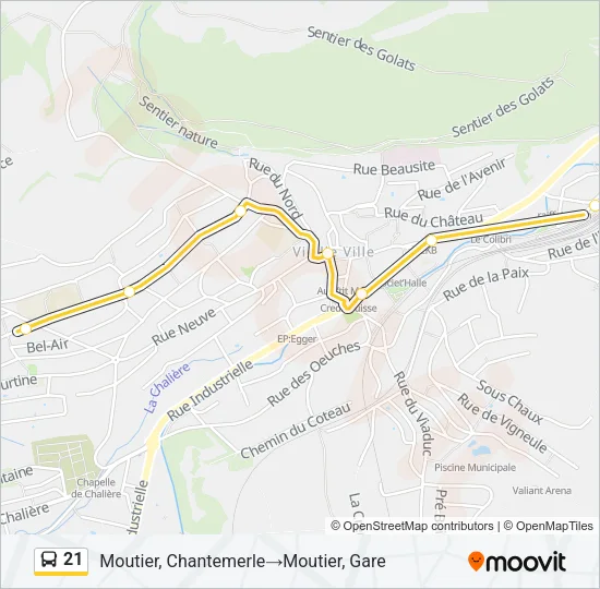 21 Bus Line Map