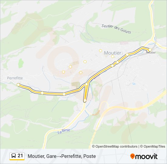 21 Bus Line Map