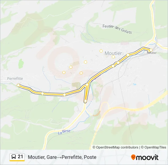 21 Bus Line Map