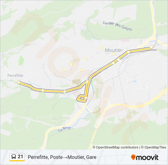 21 Bus Line Map