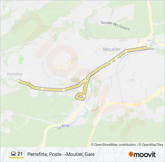 21 Bus Line Map