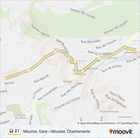 21 Bus Line Map