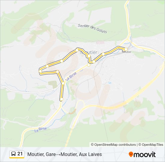 21 Bus Line Map