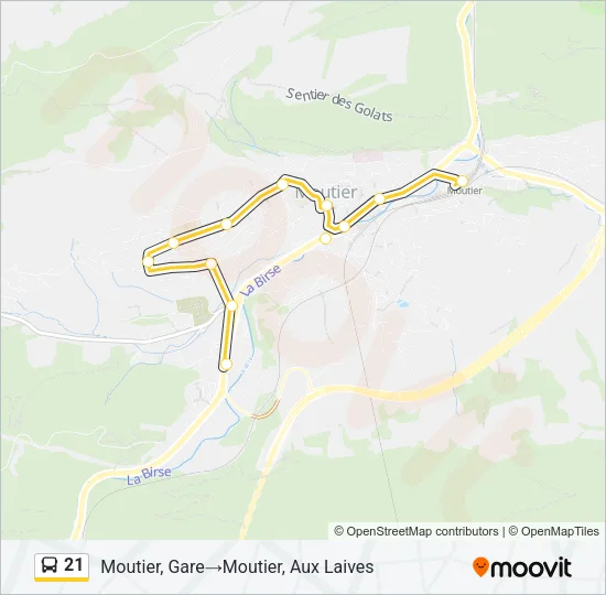 21 Bus Line Map