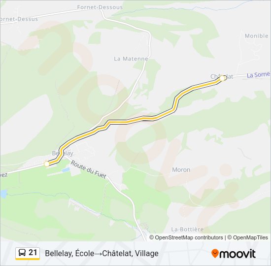21 Bus Line Map