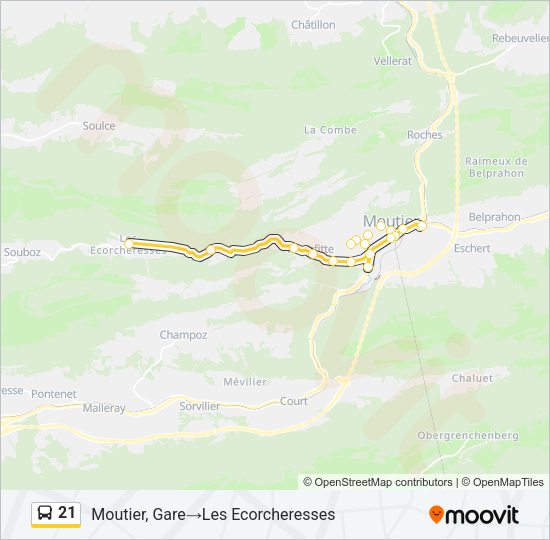 21 Bus Line Map