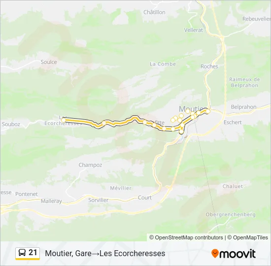21 Bus Line Map