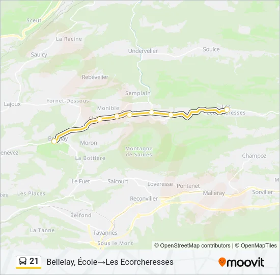 21 Bus Line Map