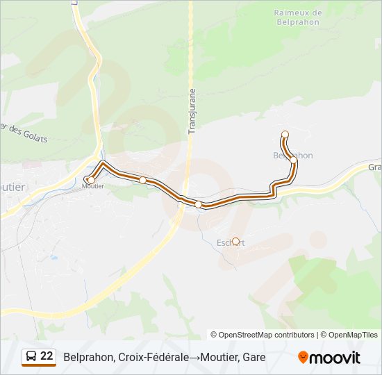 22 Bus Line Map