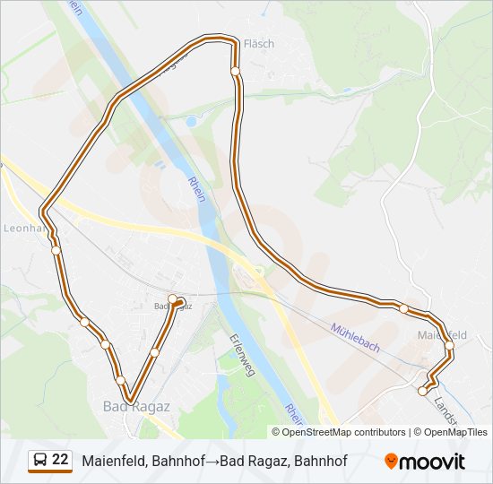 22 Bus Line Map