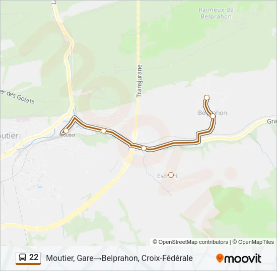 22 Bus Line Map