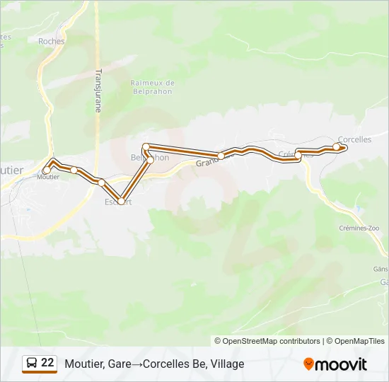 22 Bus Line Map