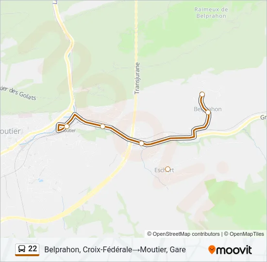22 Bus Line Map