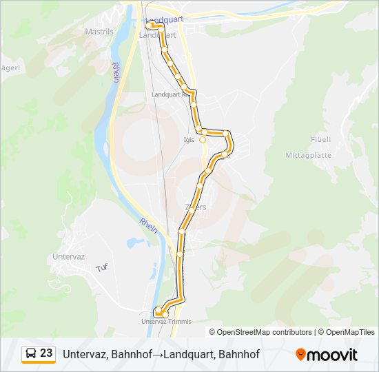 23 Bus Line Map