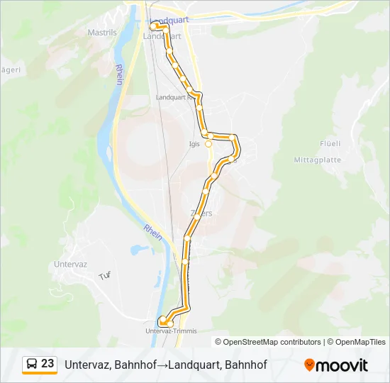 23 Bus Line Map