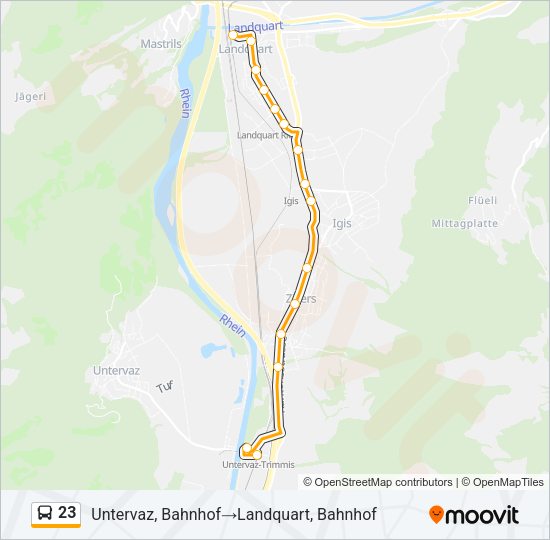 23 Bus Line Map