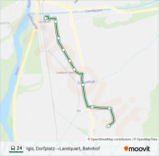 24 Bus Line Map