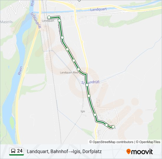 24 Bus Line Map