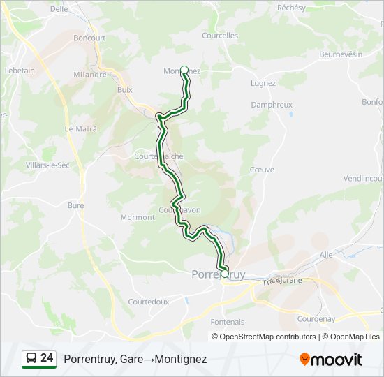 24 Bus Line Map