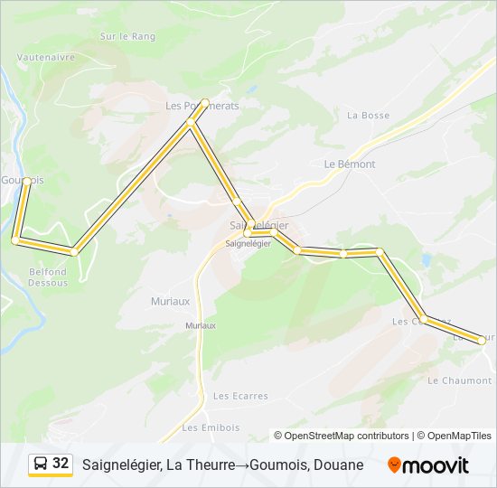 32 bus Line Map