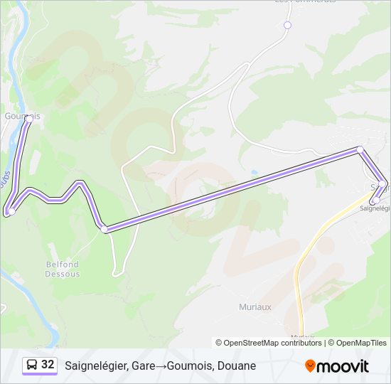 32 Bus Line Map