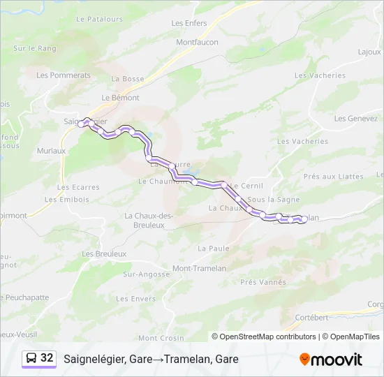 32 Bus Line Map